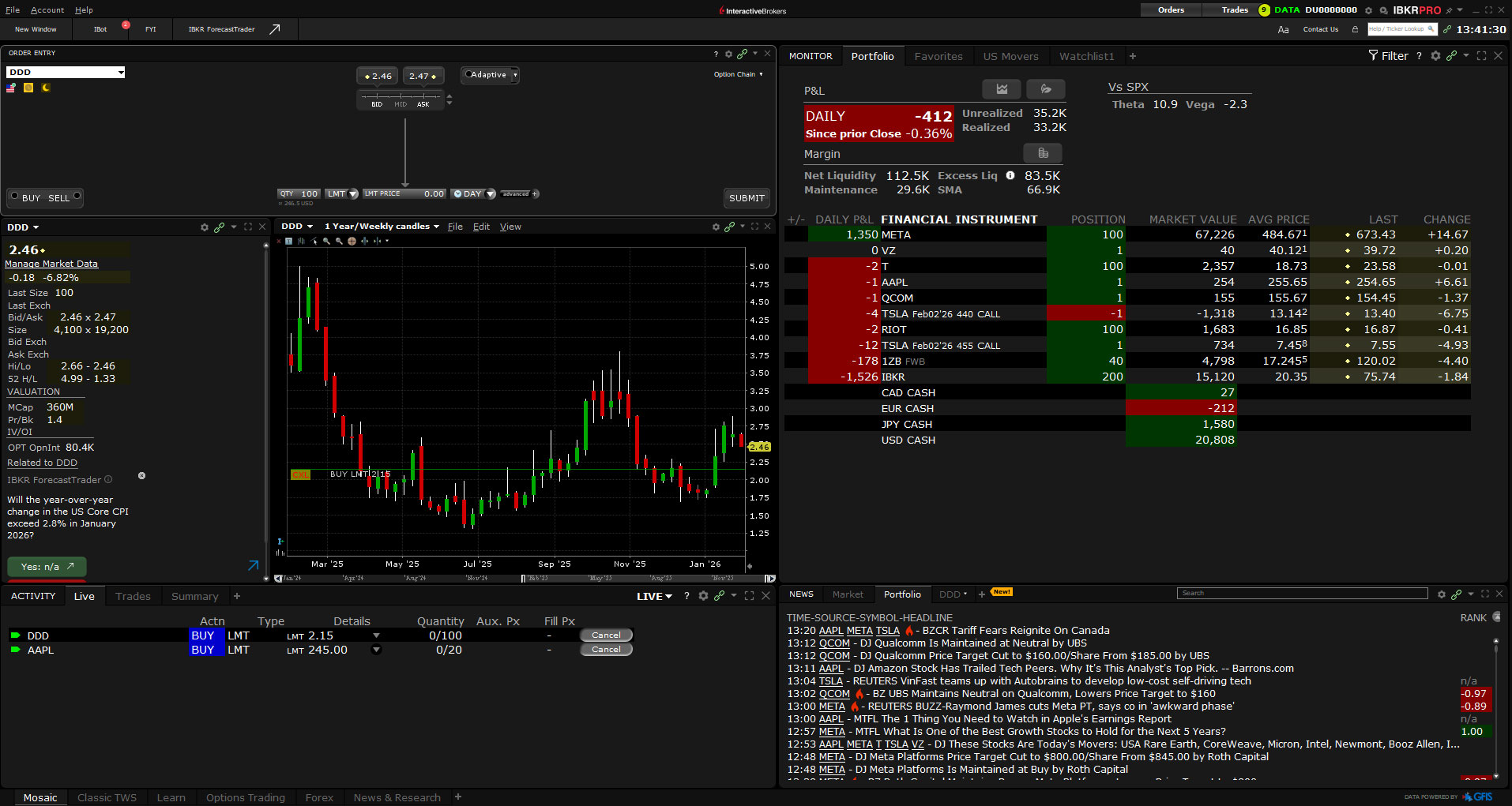 Screenshot from SAC Professional Workstation