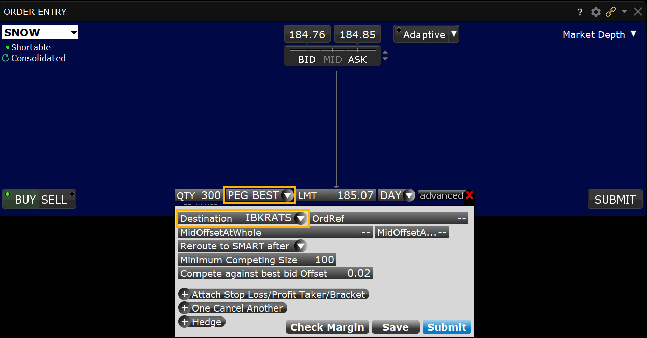 SAC ATS Pegged to Best Order